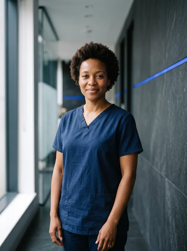 Dr. Amara Okafor, specialist in prosthodontics